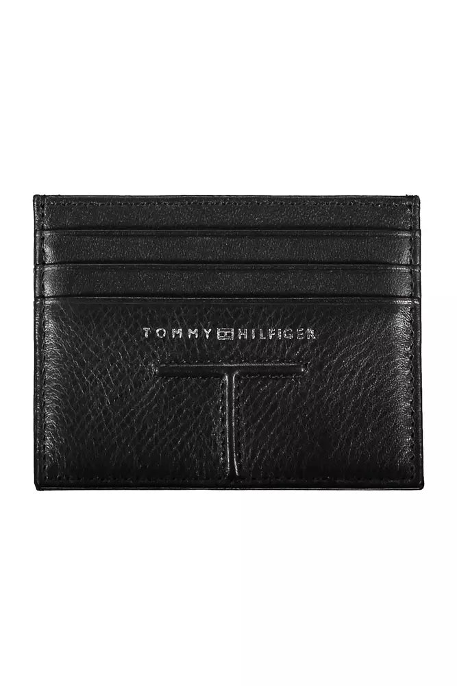 Tommy Hilfiger Black Leather Men Wallet - KALAJ