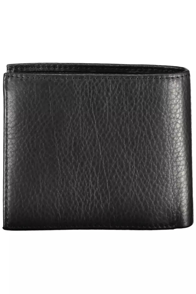 Tommy Hilfiger Black Leather Men Wallet - KALAJ