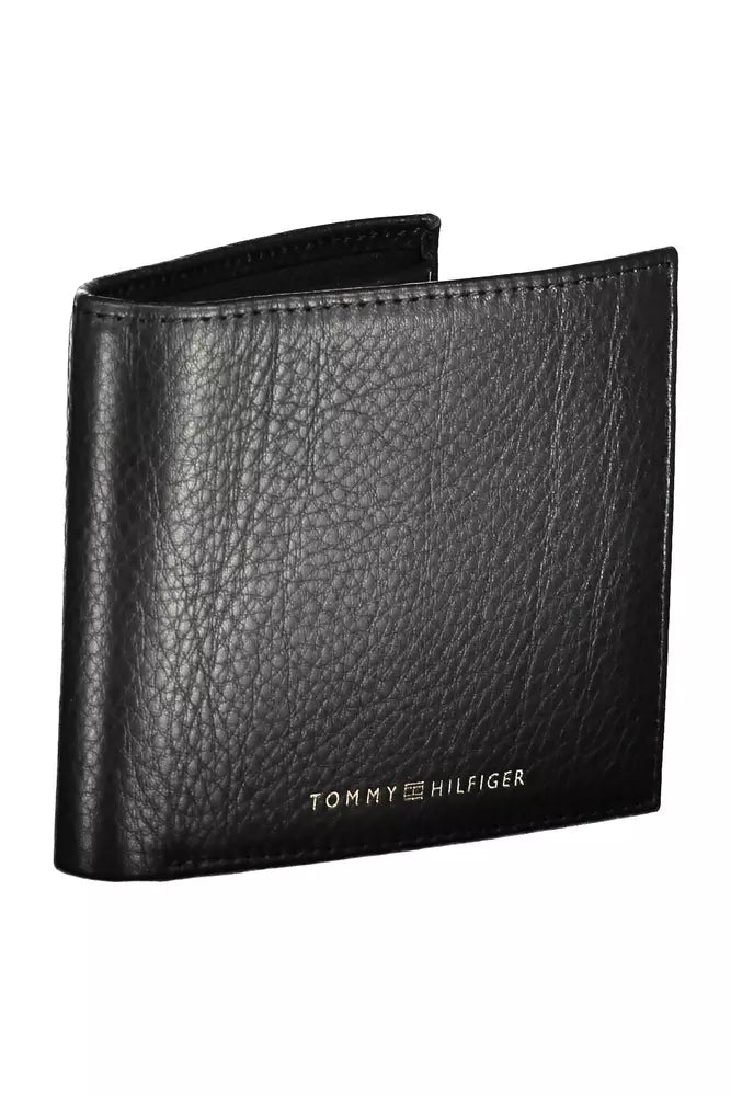 Tommy Hilfiger Black Leather Men Wallet - KALAJ