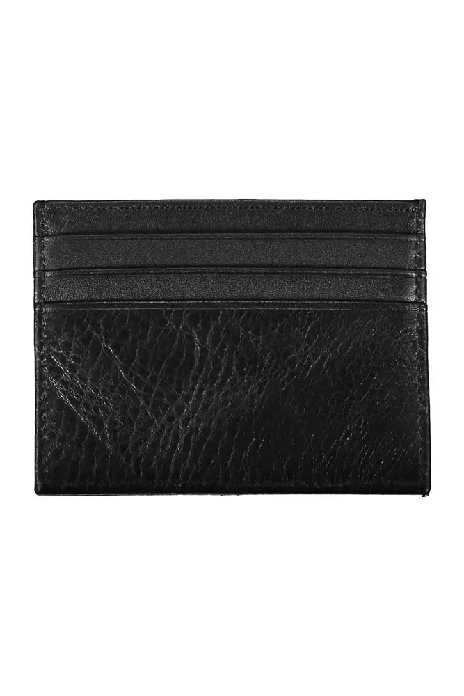 Tommy Hilfiger Black Leather Men Wallet - KALAJ