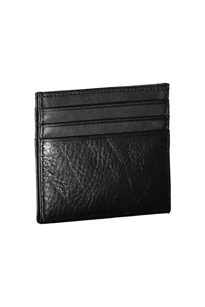 Tommy Hilfiger Black Leather Men Wallet - KALAJ