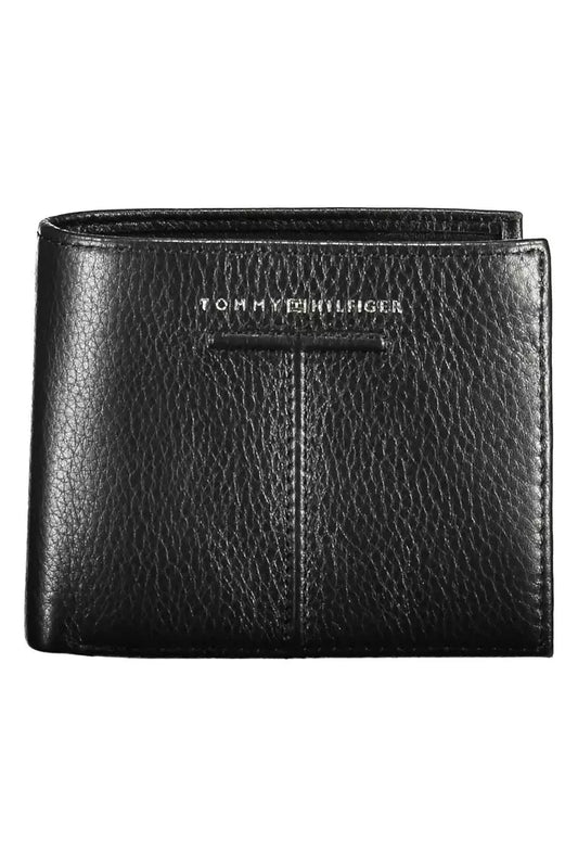 Tommy Hilfiger Black Leather Men Wallet - KALAJ