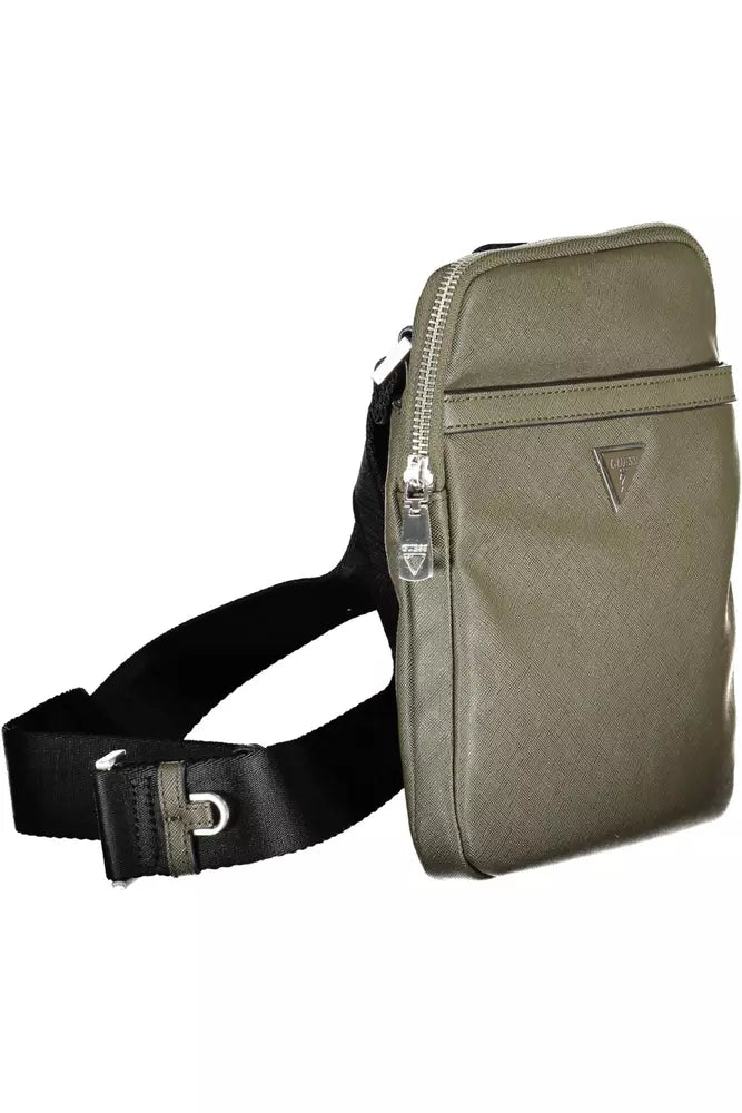 Guess Jeans Green Polyamide Men Shoulder Bag - KALAJ