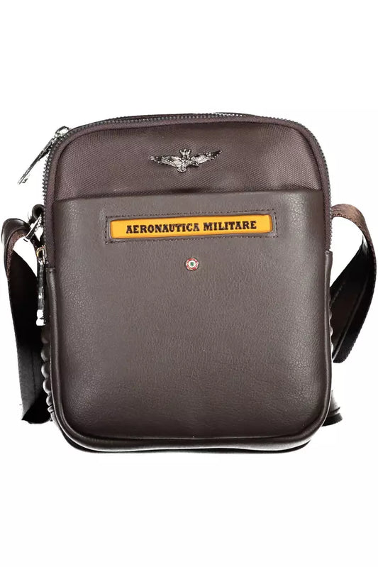 Aeronautica Militare Brown Polyester Men Shoulder Bag - KALAJ