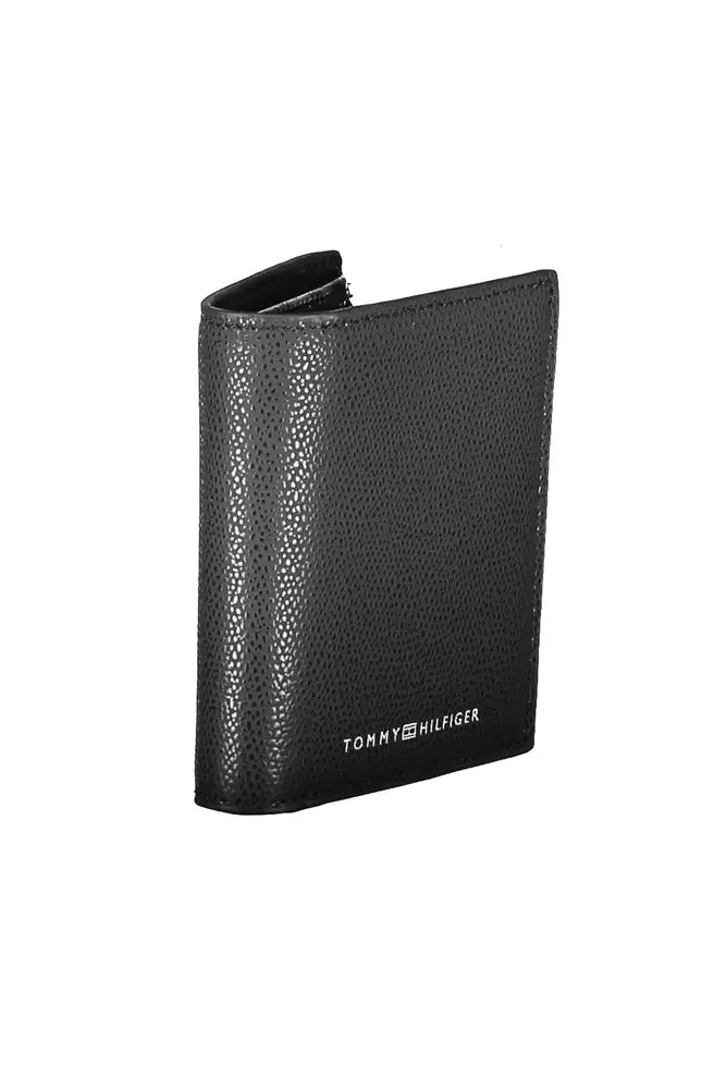 Tommy Hilfiger Black Leather Men Wallet - KALAJ