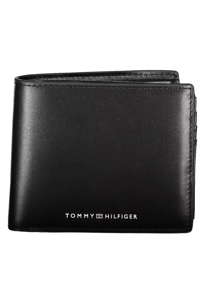 Tommy Hilfiger Black Leather Men Wallet - KALAJ