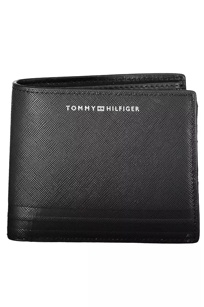 Tommy Hilfiger Black Leather Men Wallet - KALAJ