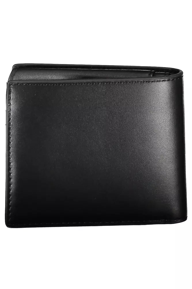 Tommy Hilfiger Black Leather Men Wallet - KALAJ