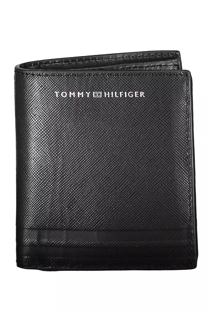 Tommy Hilfiger Black Leather Men Wallet - KALAJ