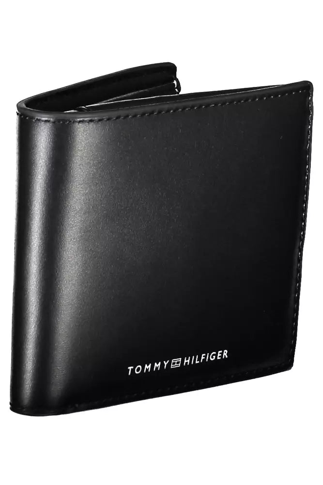 Tommy Hilfiger Black Leather Men Wallet - KALAJ