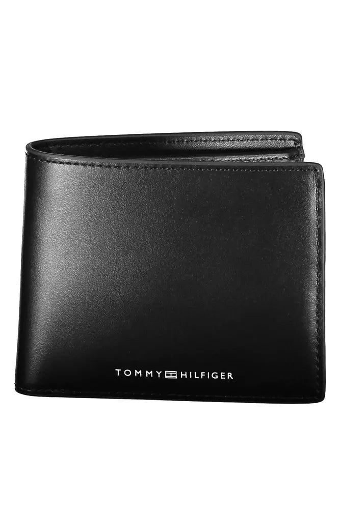 Tommy Hilfiger Black Leather Men Wallet - KALAJ