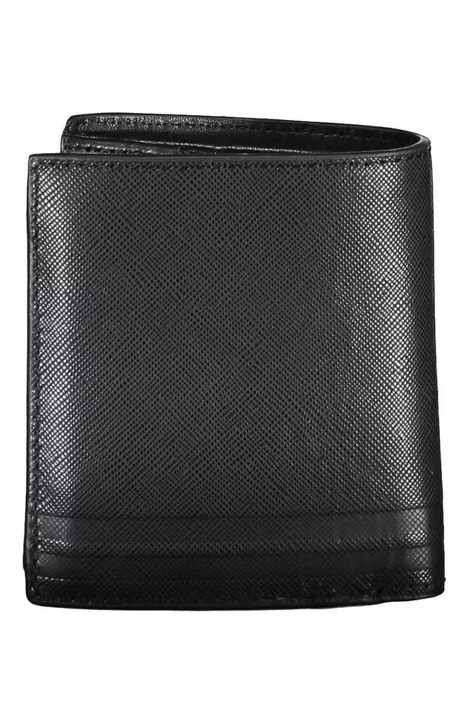 Tommy Hilfiger Black Leather Men Wallet - KALAJ