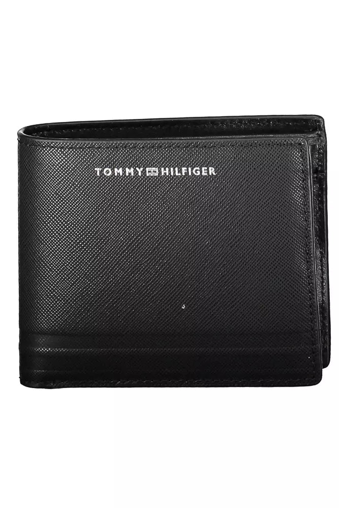 Tommy Hilfiger Black Leather Men Wallet - KALAJ