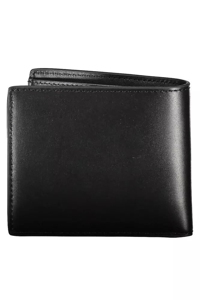 Tommy Hilfiger Black Leather Men Wallet - KALAJ