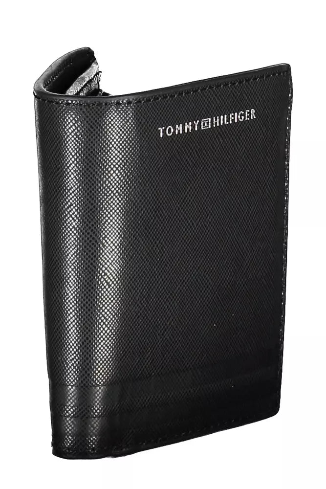 Tommy Hilfiger Black Leather Men Wallet - KALAJ