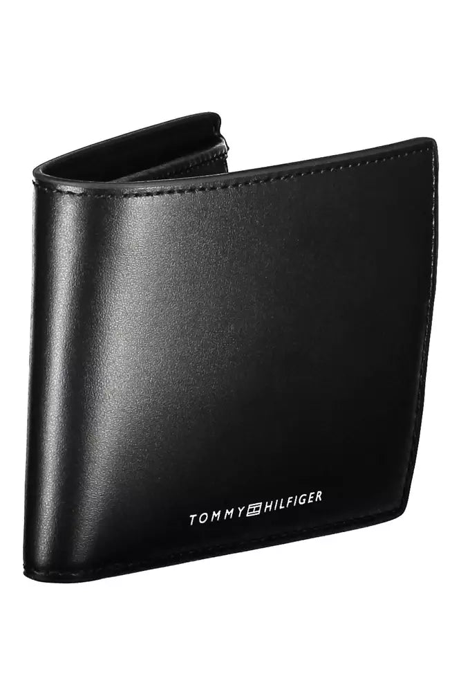 Tommy Hilfiger Black Leather Men Wallet - KALAJ