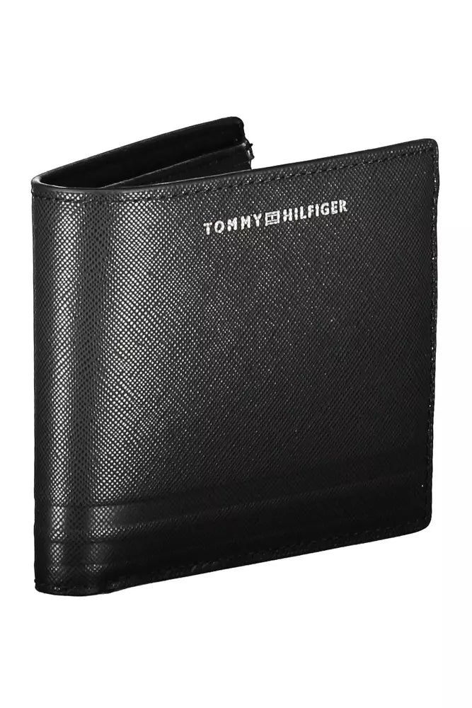 Tommy Hilfiger Black Leather Men Wallet - KALAJ