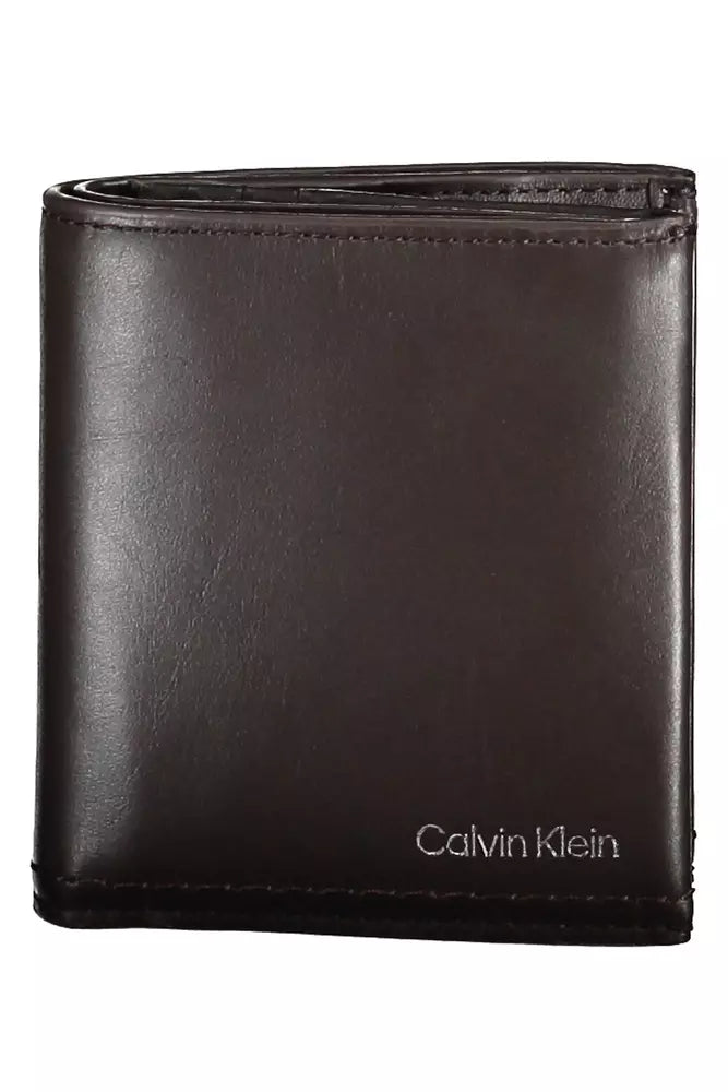 Calvin Klein Brown Leather Men Wallet - KALAJ