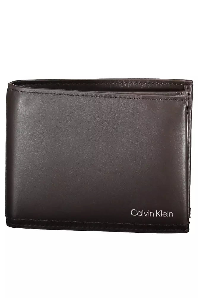 Calvin Klein Brown Leather Men Wallet - KALAJ