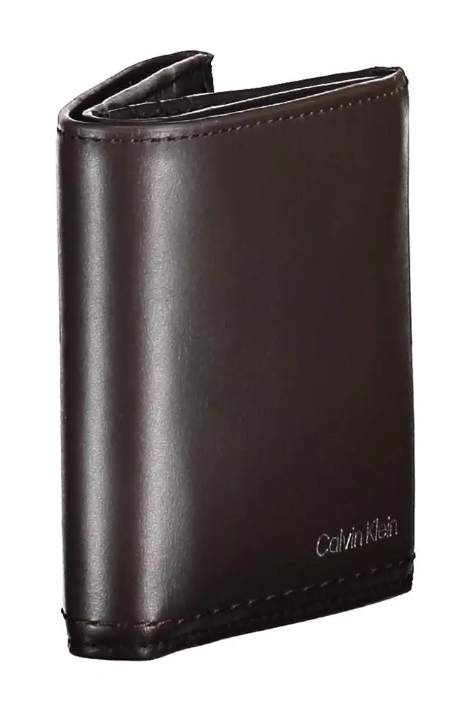 Calvin Klein Brown Leather Men Wallet - KALAJ