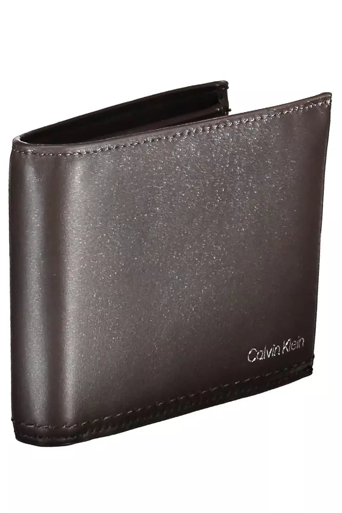 Calvin Klein Brown Leather Men Wallet - KALAJ