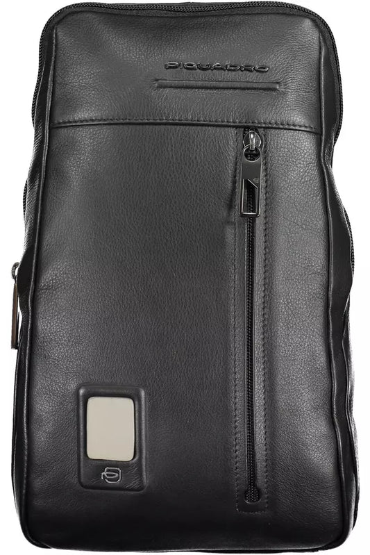 Piquadro Black Leather Men Shoulder Bag - KALAJ