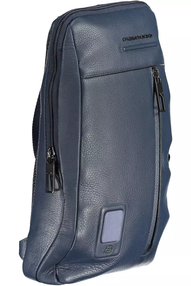 Piquadro Blue Leather Men Shoulder Bag - KALAJ