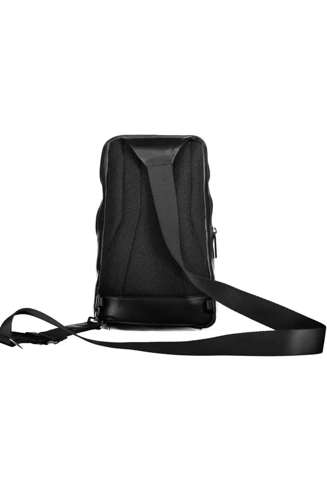 Piquadro Black Leather Men Shoulder Bag - KALAJ