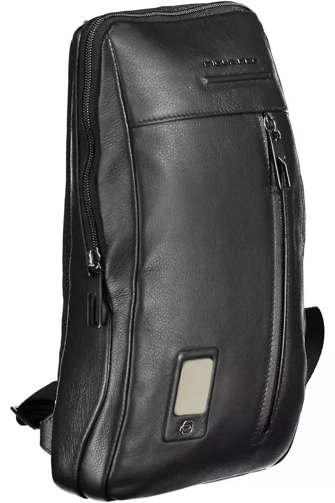 Piquadro Black Leather Men Shoulder Bag - KALAJ