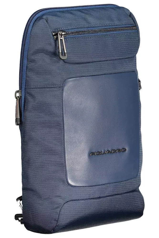 Piquadro Blue Recycled Men Shoulder Bag - KALAJ