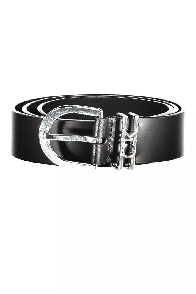 Calvin Klein Black Leather Women Belt - KALAJ