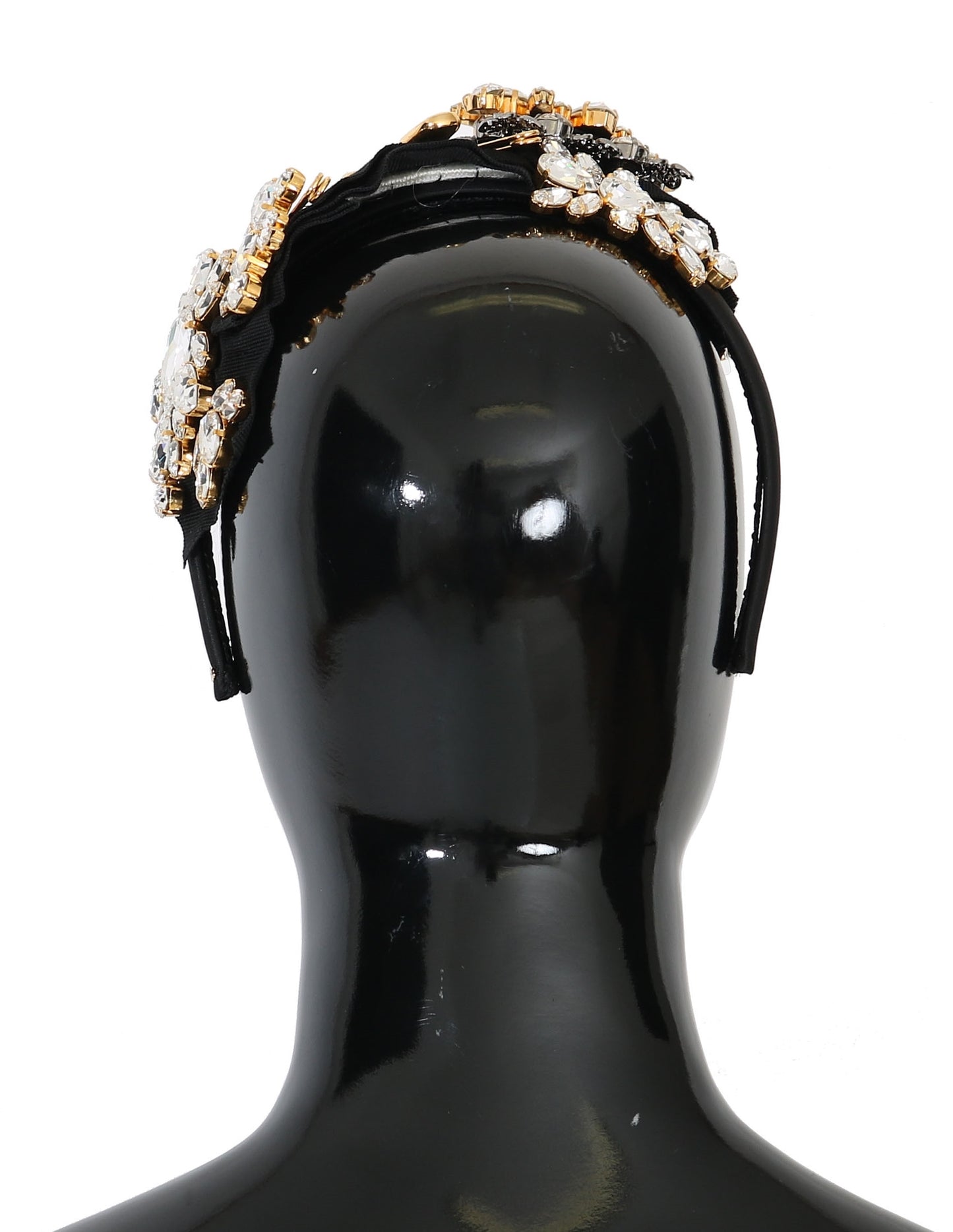 Dolce & Gabbana Elegant Black Crystal Headband Diadem - KALAJ