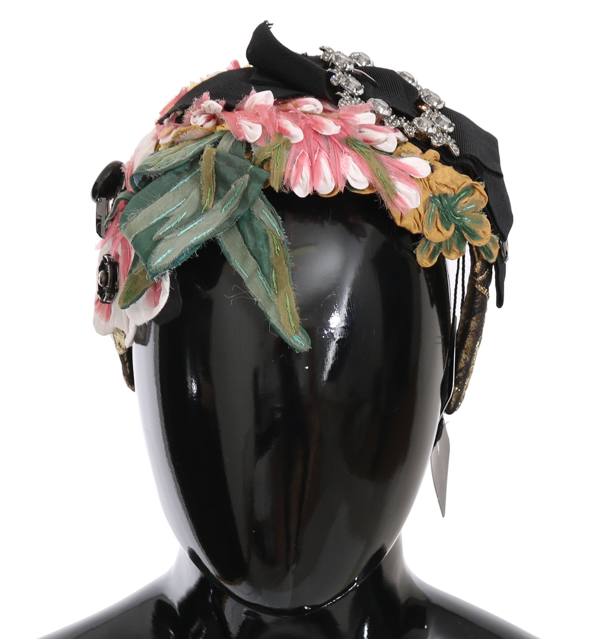 Dolce & Gabbana Elegant Crystal-Embellished Floral Headband - KALAJ