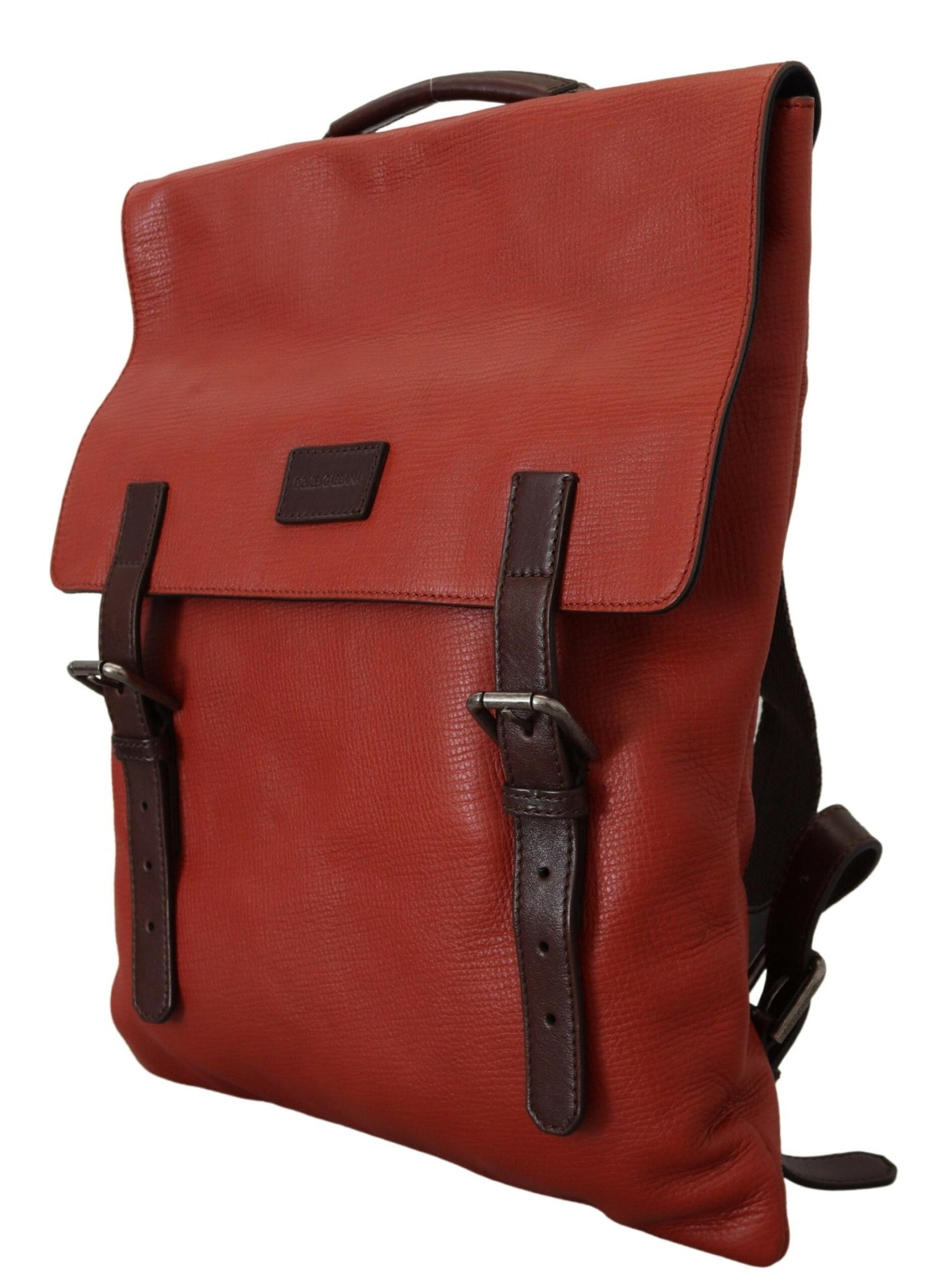 Dolce & Gabbana Elegant Calfskin Leather Backpack in Orange - KALAJ