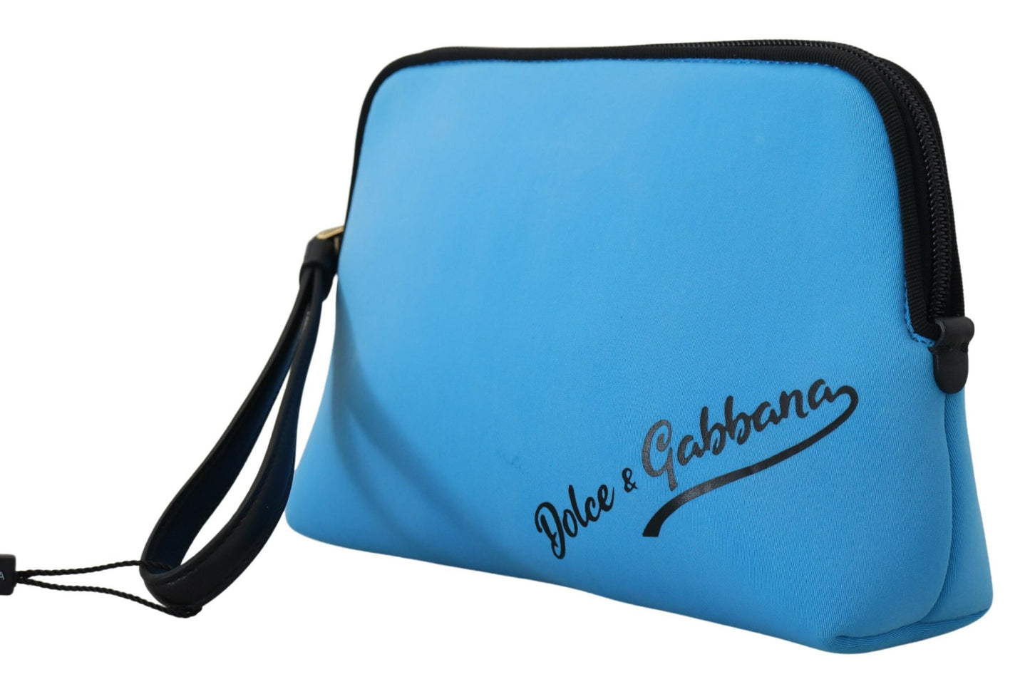 Dolce & Gabbana Elegant Blue Polyamide Pouch Bag - KALAJ