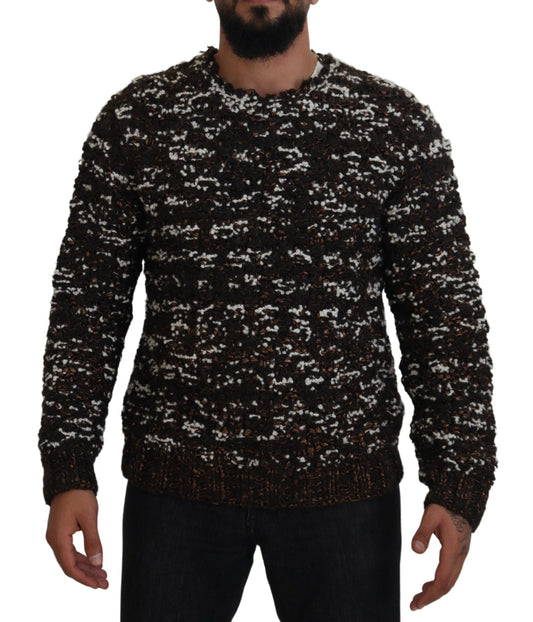 Dolce & Gabbana Elegant Bronze Knit Pullover Sweater