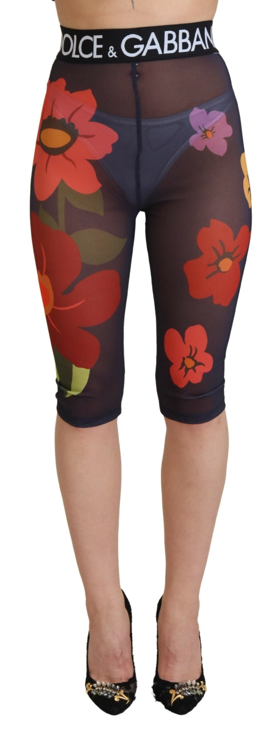 Dolce & Gabbana Elegant Floral Print High Waist Leggings