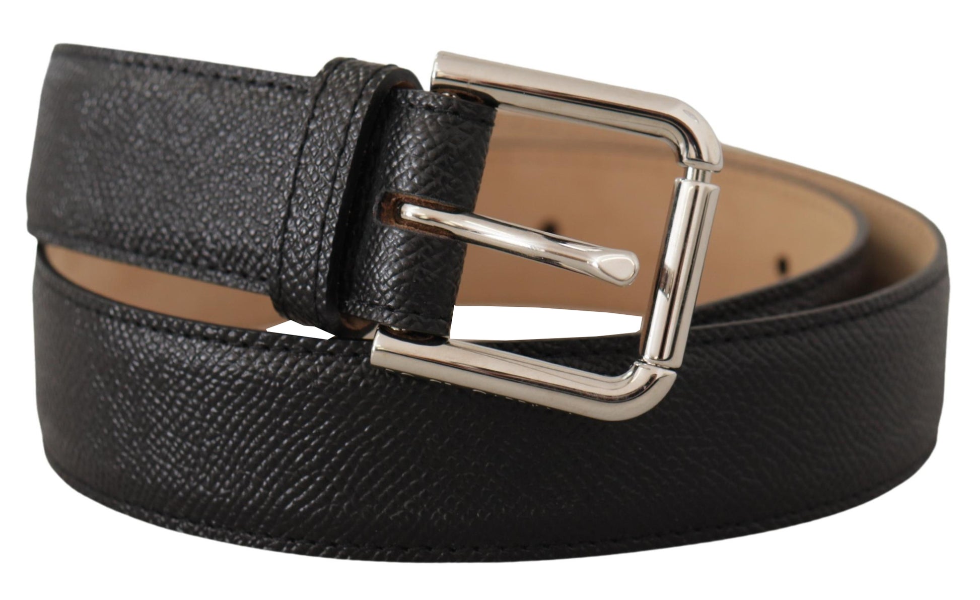 Dolce & Gabbana Sleek Black Authentic Leather Belt - KALAJ