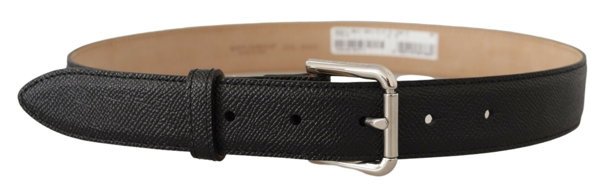 Dolce & Gabbana Sleek Black Authentic Leather Belt - KALAJ