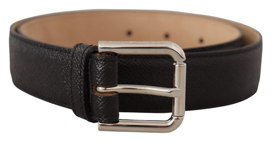 Dolce & Gabbana Sleek Black Authentic Leather Belt - KALAJ