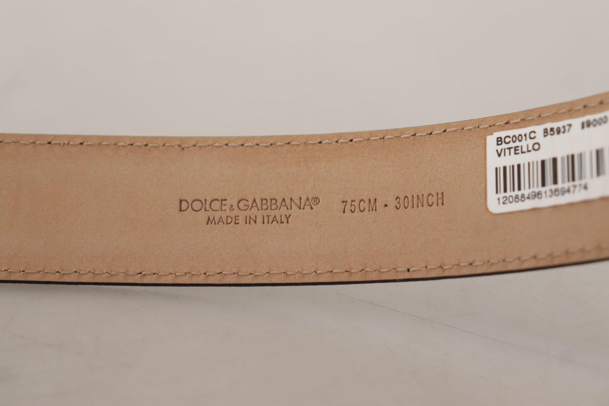 Dolce & Gabbana Sleek Black Authentic Leather Belt - KALAJ