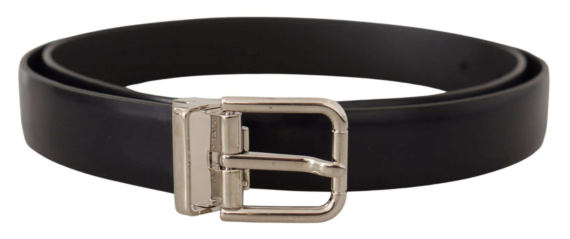 Dolce & Gabbana Elegant Leather Belt with Metal Buckle - KALAJ