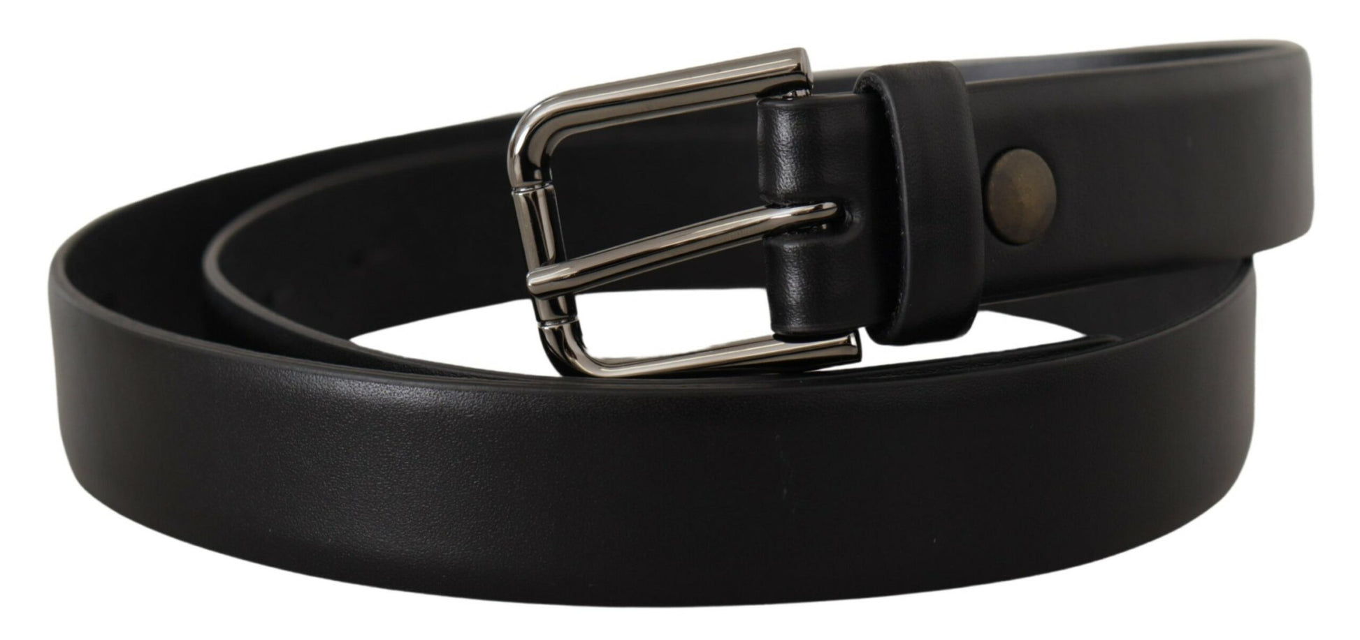 Dolce & Gabbana Elegant Black Leather Classic Belt - KALAJ