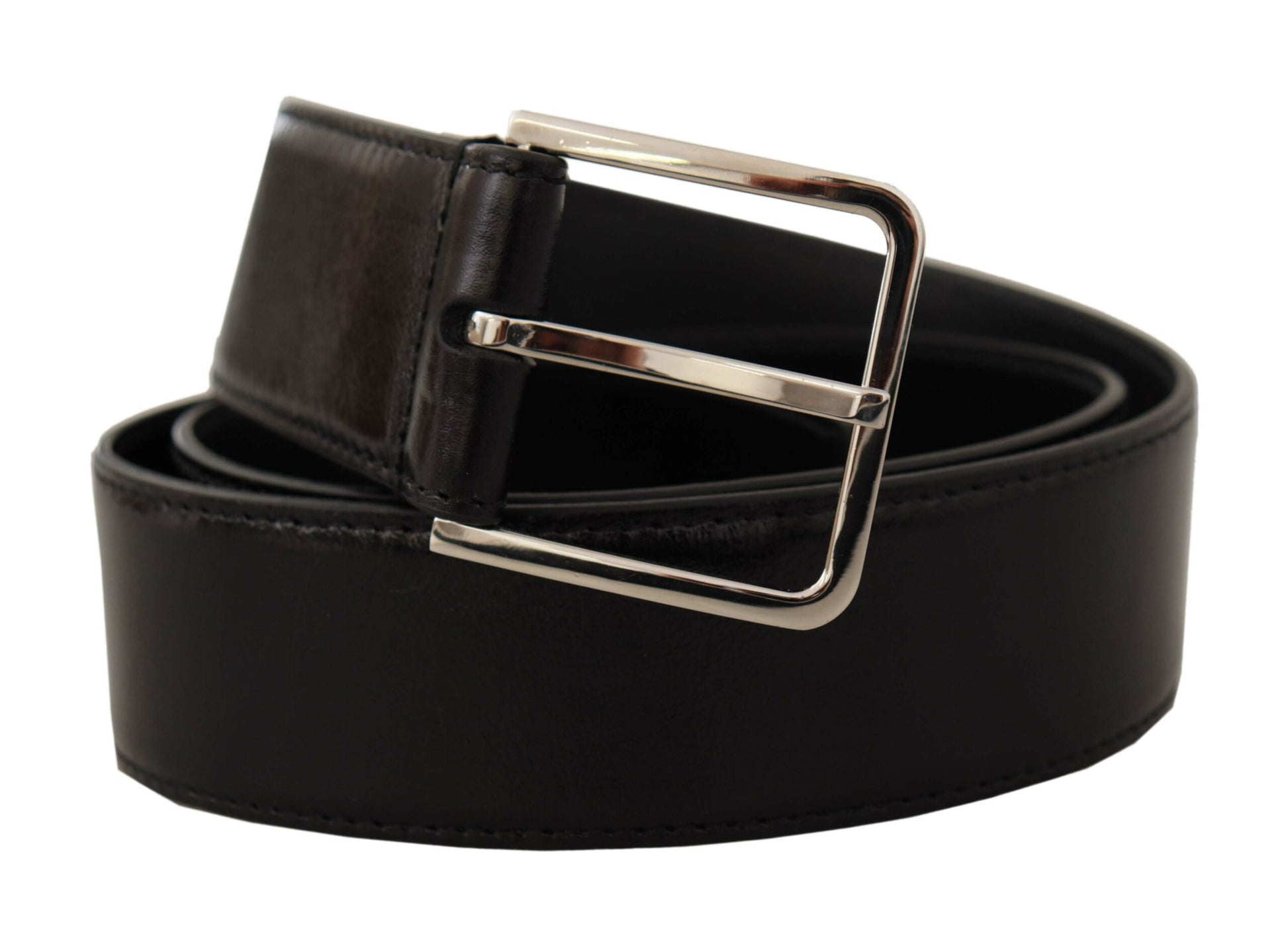 Dolce & Gabbana Elegant Leather Belt with Metal Buckle - KALAJ