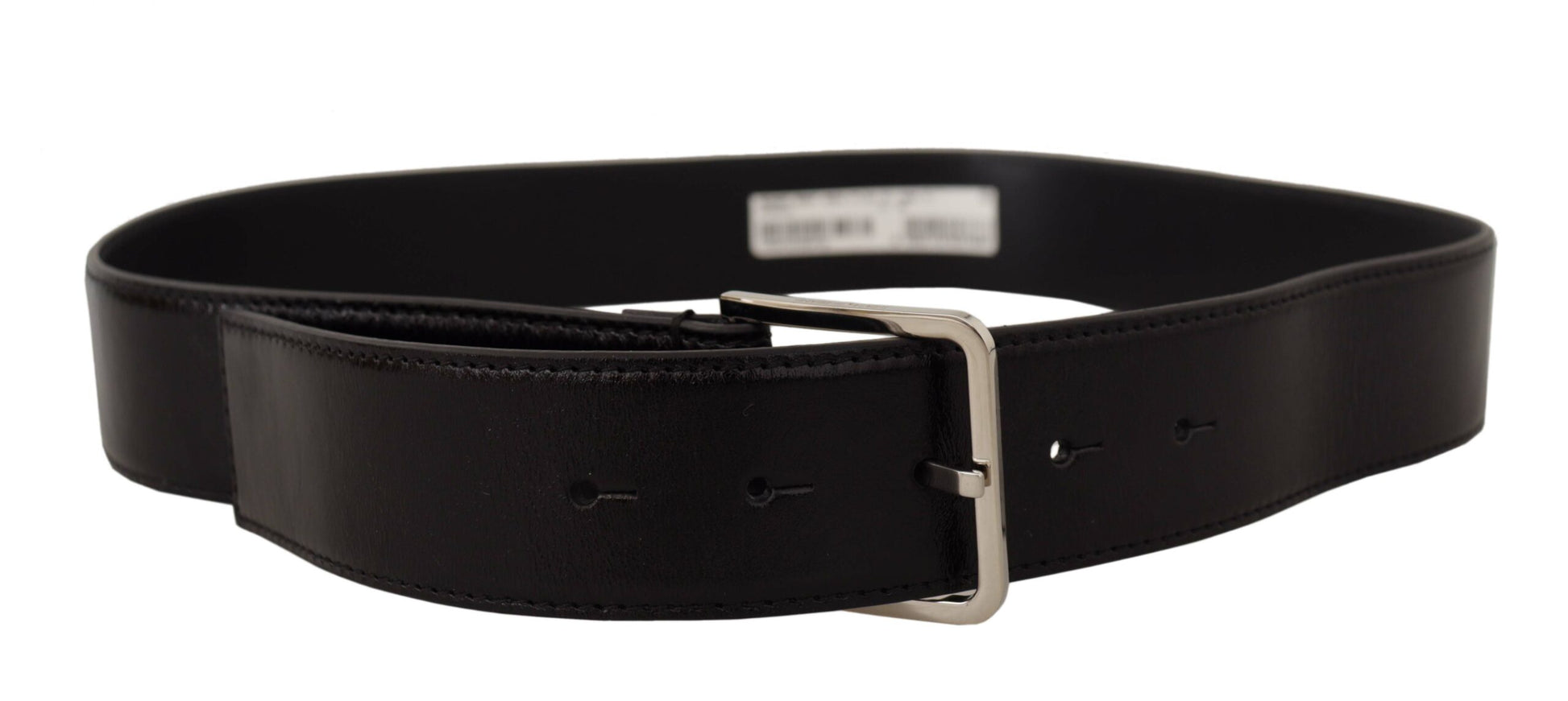 Dolce & Gabbana Elegant Leather Belt with Metal Buckle - KALAJ