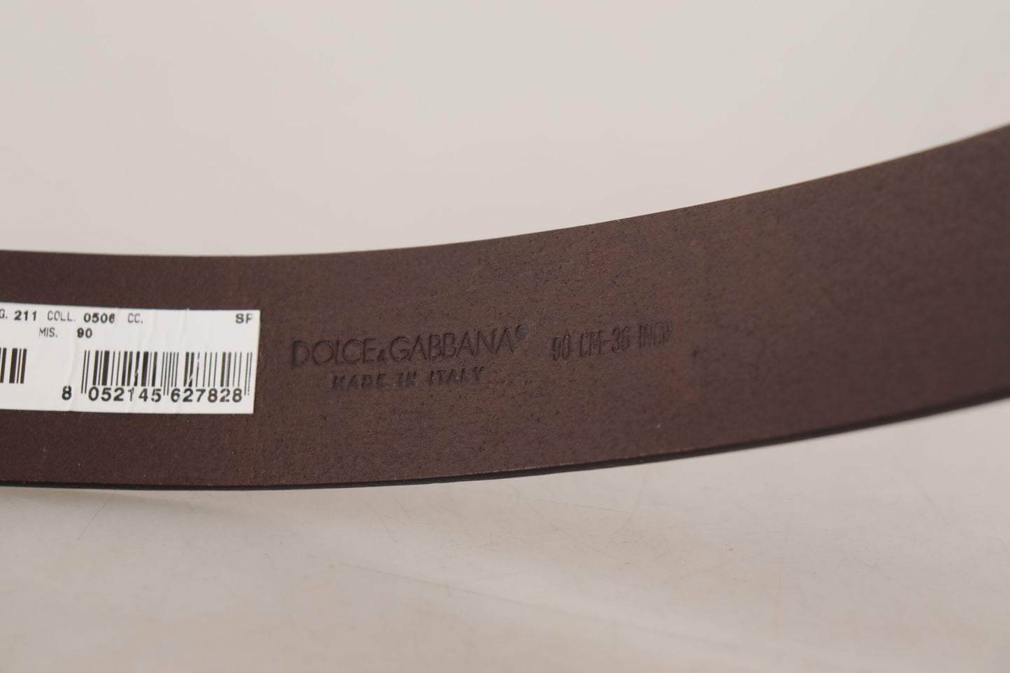 Dolce & Gabbana Elegant Dark Brown Leather Belt - KALAJ