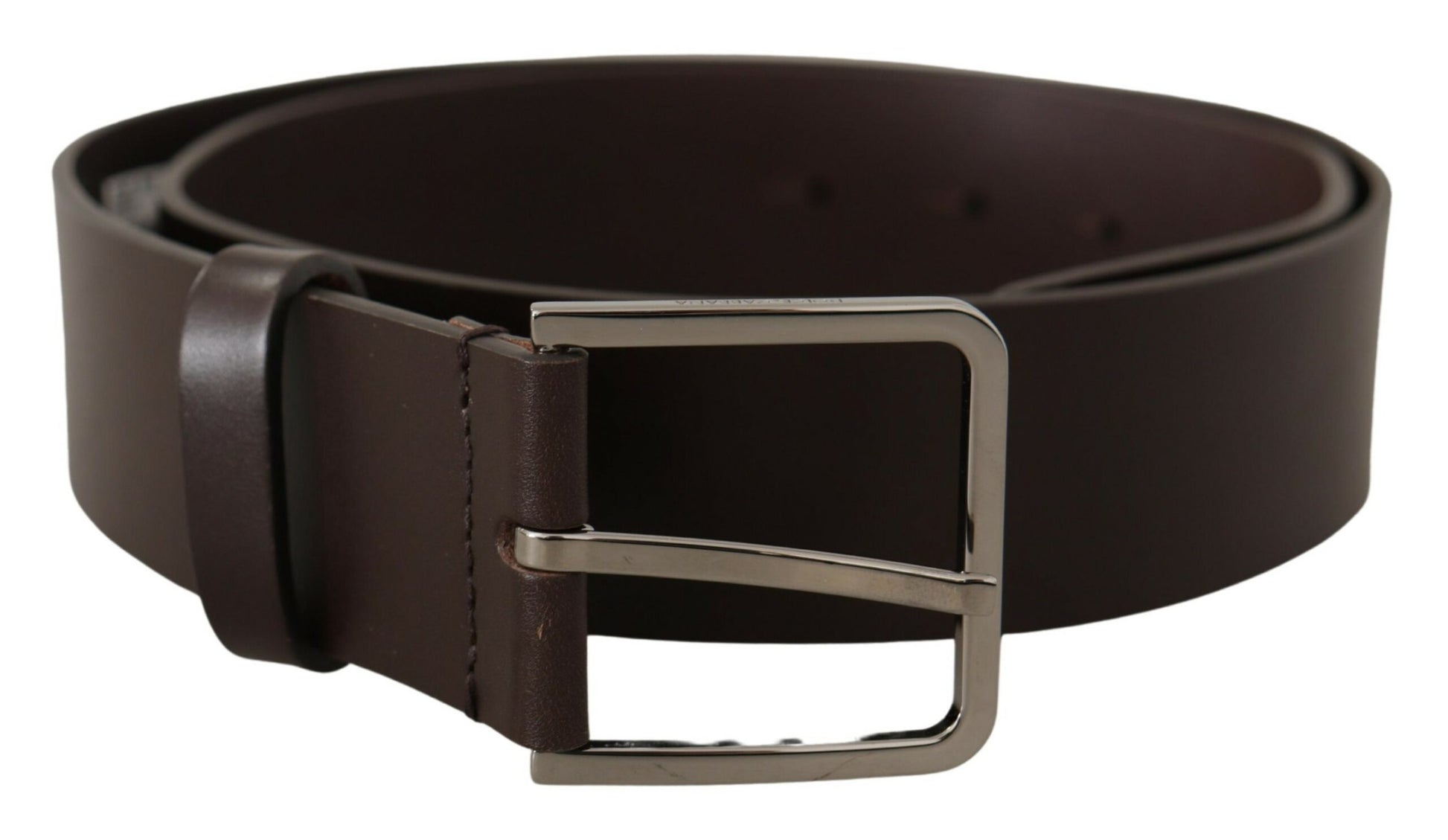 Dolce & Gabbana Elegant Dark Brown Leather Belt - KALAJ