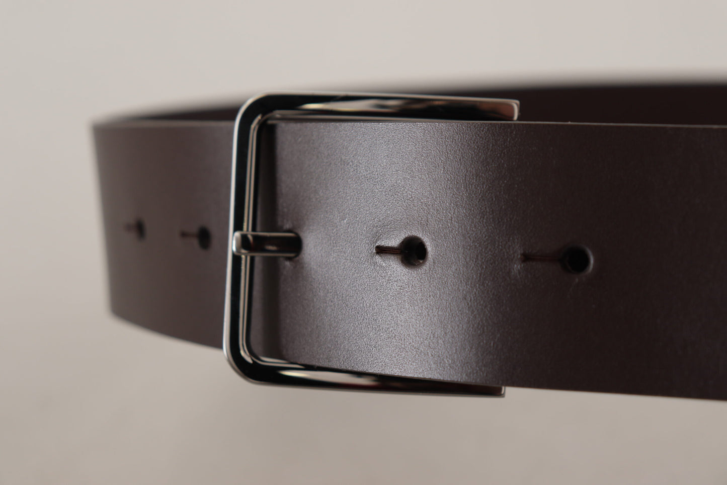 Dolce & Gabbana Elegant Dark Brown Leather Belt - KALAJ