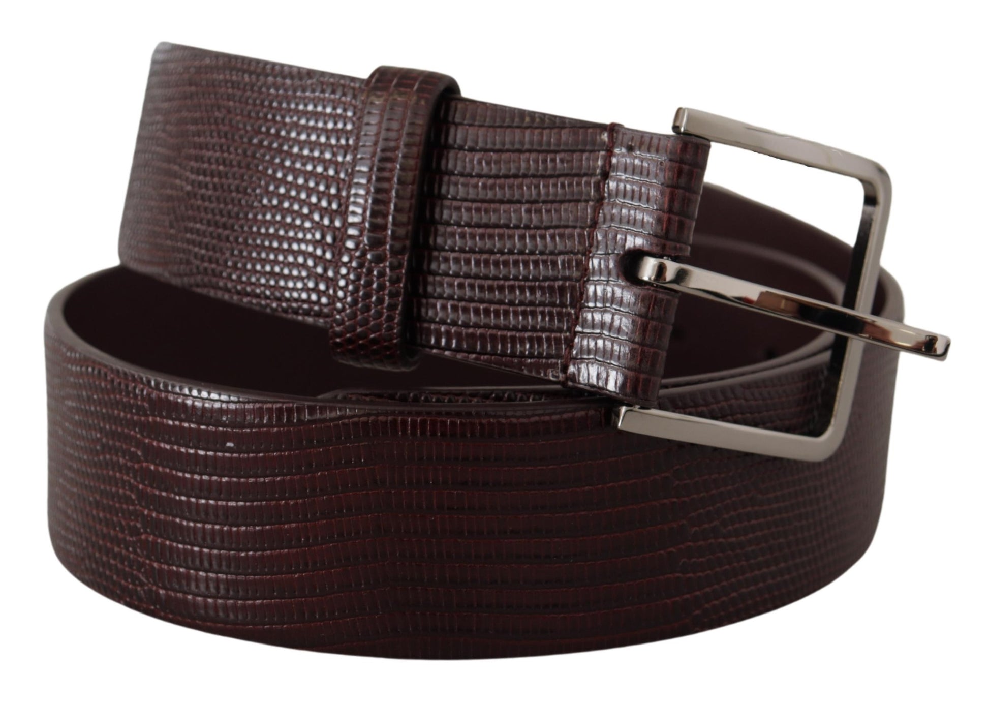 Dolce & Gabbana Elegant Dark Brown Leather Belt - KALAJ