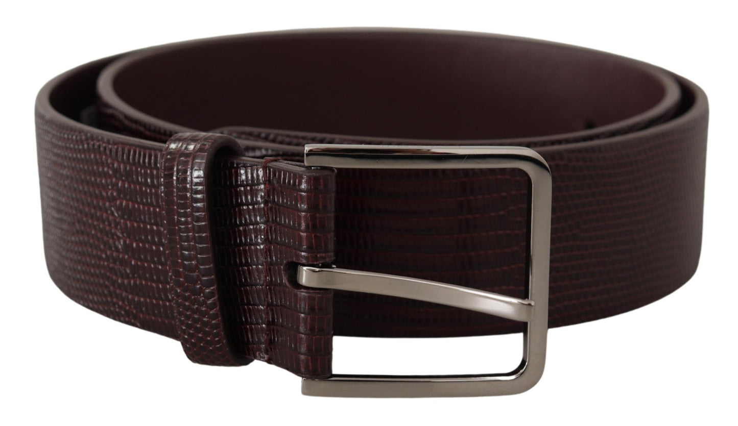 Dolce & Gabbana Elegant Dark Brown Leather Belt - KALAJ